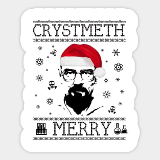 Breaking Bad Heisenberg Merry Chrystmeth Christmas Sticker